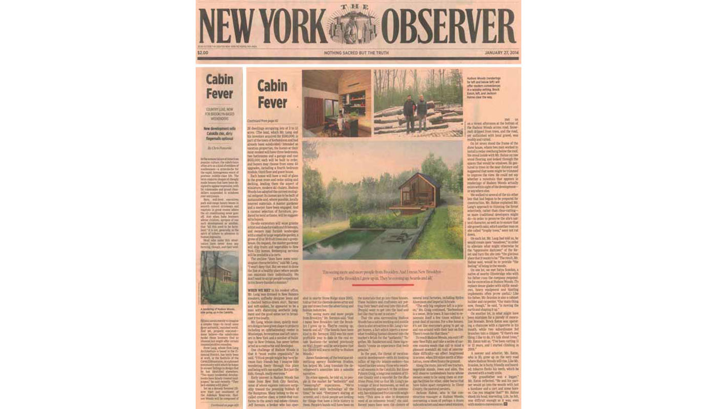 New York Observer Features Hudson Woods - News Lang Lang